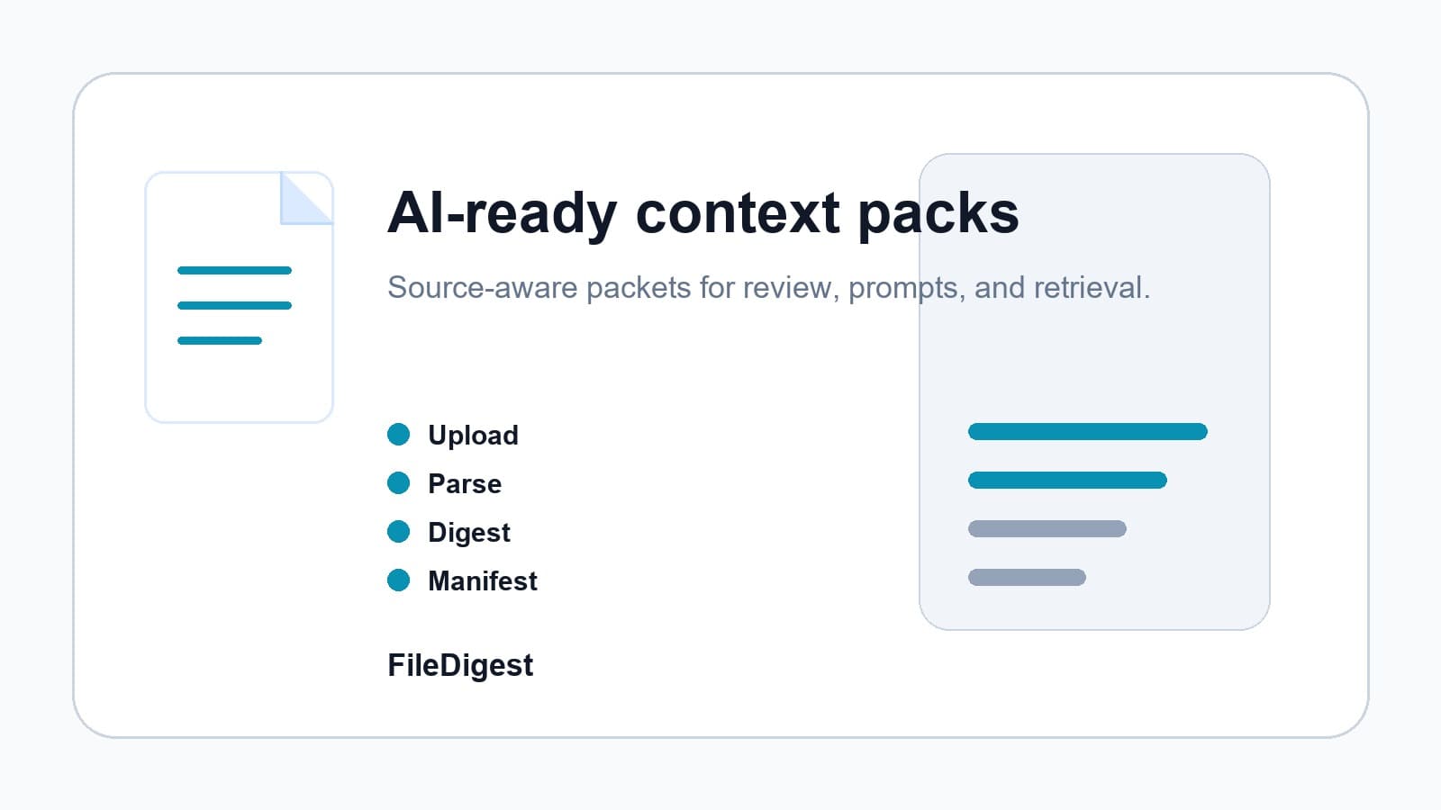 What an AI-Ready Document Context Pack Contains